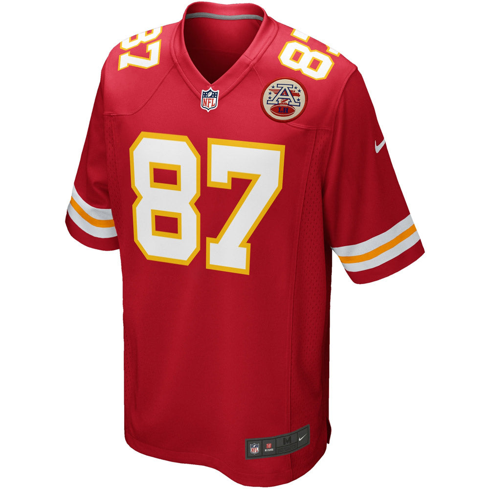 Youth Kansas City Chiefs Travis Kelce Team Color Game Jersey Red